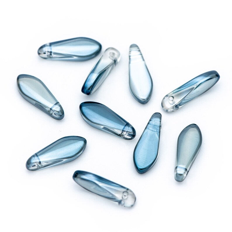 Crystal Glass Dagger Bead Spike Bead Boho Beadleaf Shape Etsy