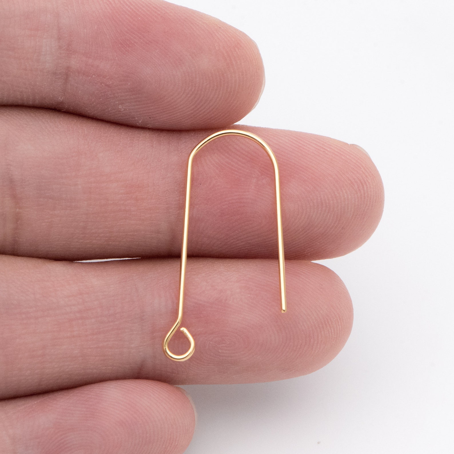 20pcs Gold plated Brass Ear Hooks 26x12mm Simple Earwires Etsy