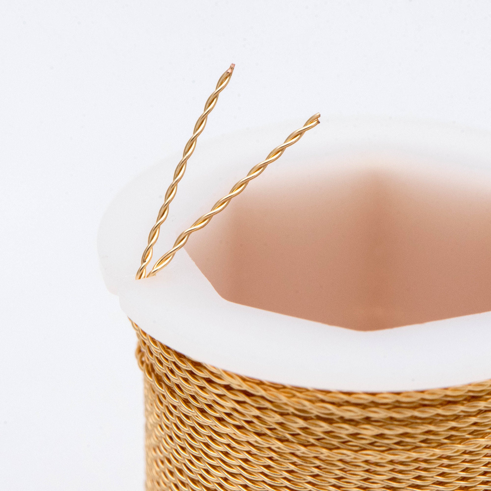 Copper Twisted Fancy Wire, 18K Gold Plated Craft Wires, Wrapping ...