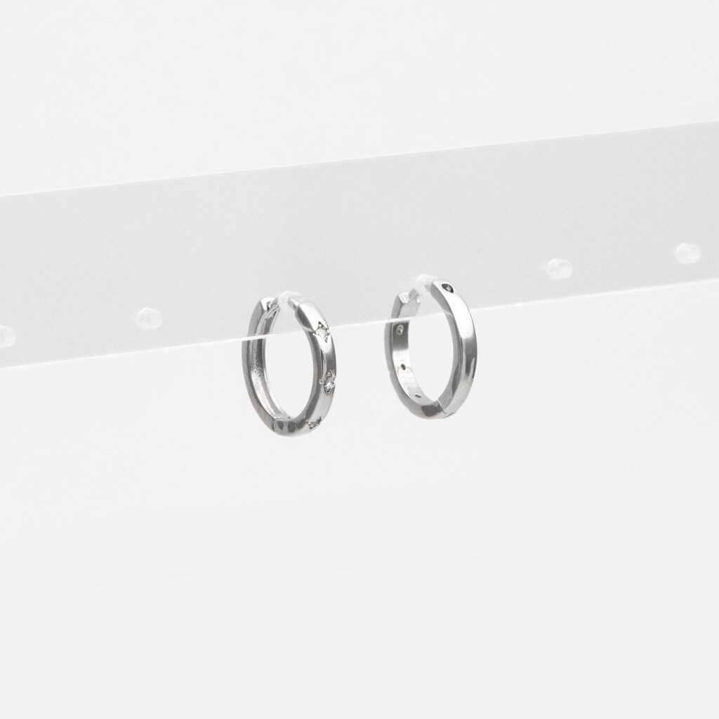 Set 4 Paia Orecchini Cerchio Huggie Piccoli Oro Lucido Con Zirconia Cubica - Eleganti E Minimal Donna