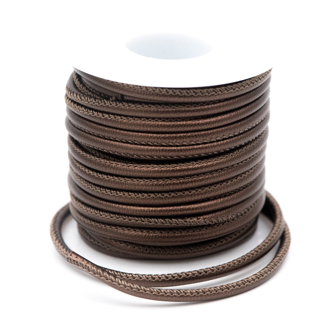 4mm Round Faux Leather Cord Dark Copper Leather Cord | Etsy