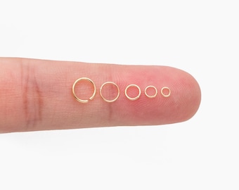 200pcs Gold plated 304 Stainless Steel Open Jump Rings, 2.5/ 3/ 5mm by 0.4mm (26 Gauge) Tiny Loops, Connect Thin Chains  (#GB-155)