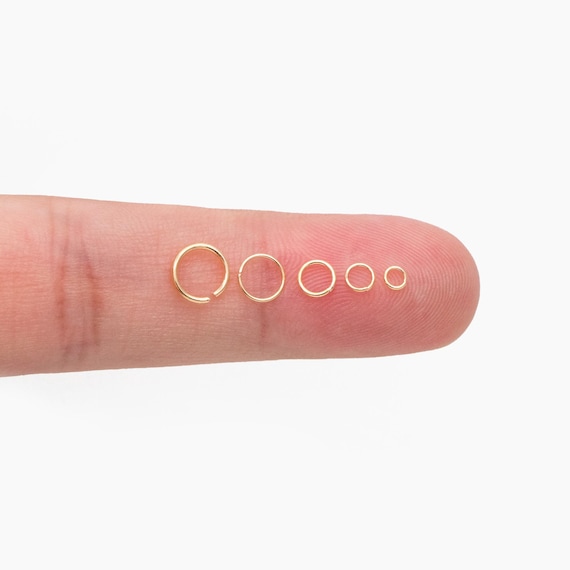 200pcs Gold plated 304 Stainless Steel Open Jump Rings, 2.5/ 3/ 5mm by 0.4mm (26 Gauge) Tiny Loops, Connect Thin Chains  (#GB-155)