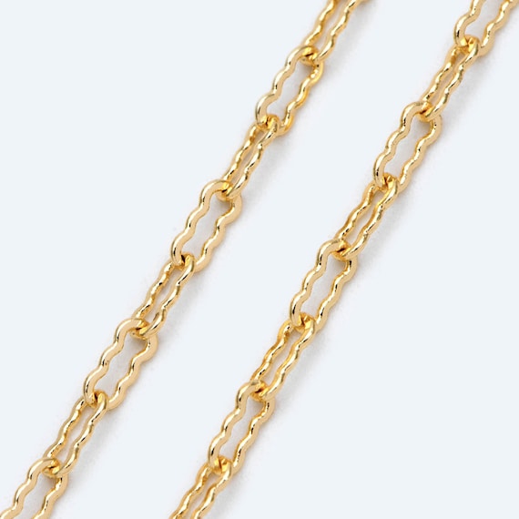 Gold Plated Brass Chain Link Size 2.5x5.2mm Quality Craft 