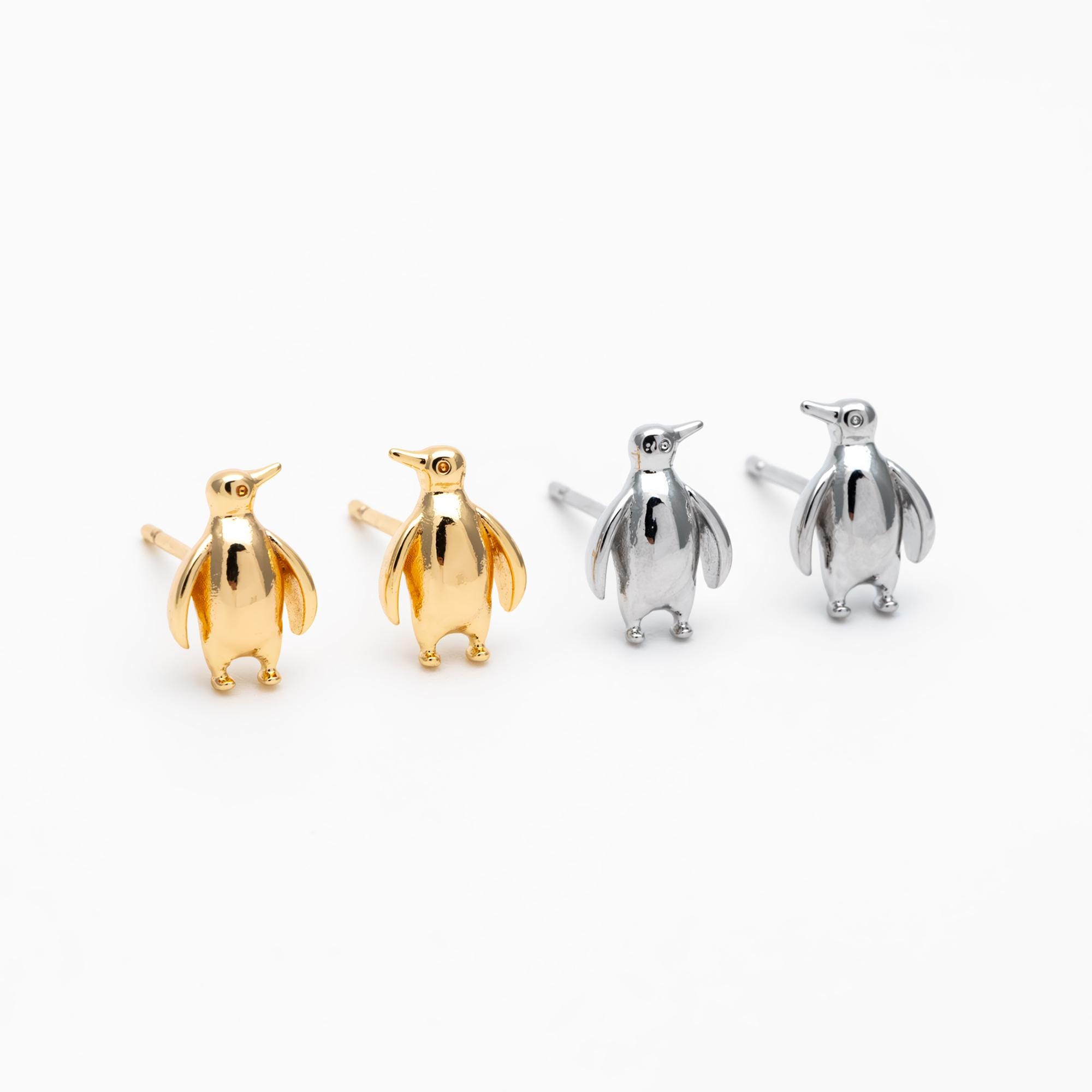 Boucles D'oreilles Pendantes Pingouin - Argent Massif - Occasion, Fermoir Dormeuse - Trop Mignonnes !