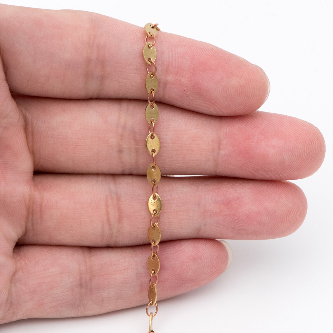 Raw Brass Oval Disc Chains 3x5mm Handmade Disk Geometric - Etsy