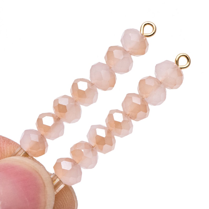 Faceted Rondelle Crystal Glass Beads 4x6mm Peach Gold 95pcs - Etsy