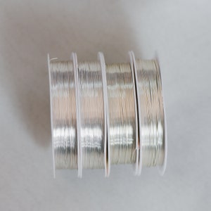 Filo di rame placcato oro/argento, Forniture per confezionamento artigianale, 0,3-1 mm, Filo morbido calibro 18/ 20/ 21/ 22/ 24/ 26/ 28, 1 bobina completa GB-455 immagine 4