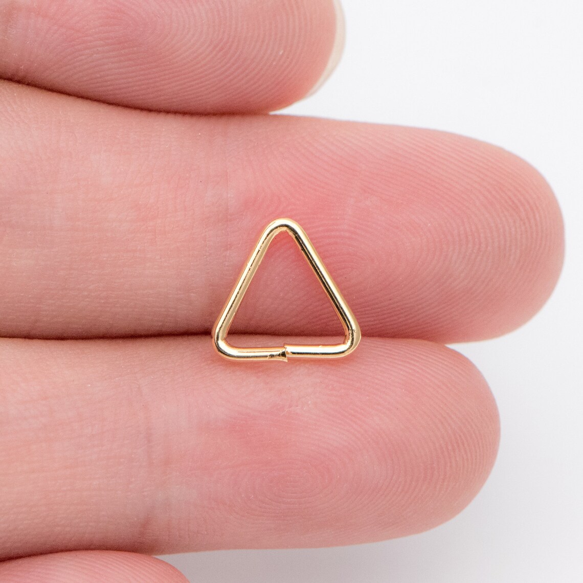 20pcs Gold Triangle Jump Rings Gold Plated Brass Triangle Etsy