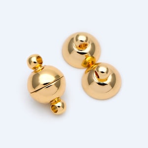 10pcs Round Ball Magnetic Clasp for Bracelet Necklace, Magnetic Jewelry Clasp, Jewelry Findings (GB-1456)