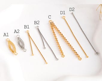 10pcs  Gold/ Silver Tassel Charms, Tassel Connectors with Jump Rings  (GB-244)