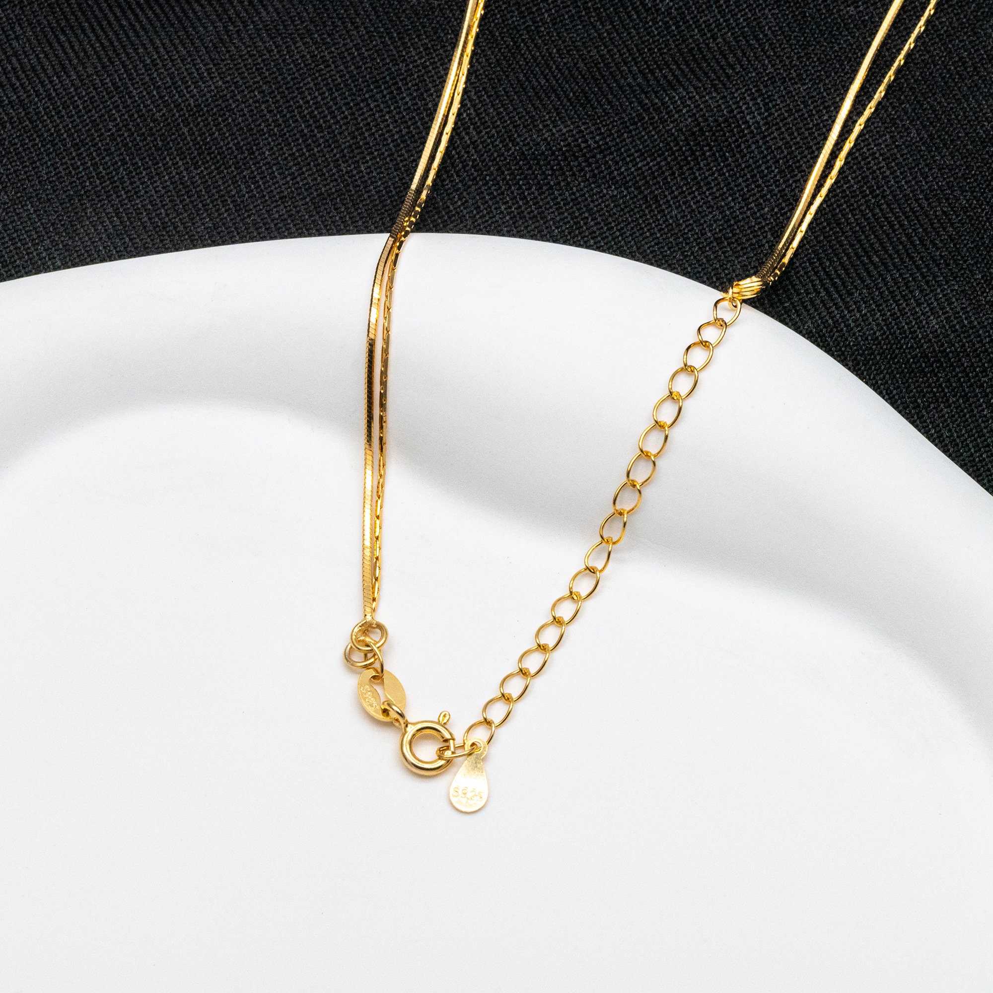 Collana Serpente A Doppio Strato Con Ciondolo Cobra E Catena A Graffetta, Colore Oro, Collana Punk Strato Ragazze - 3