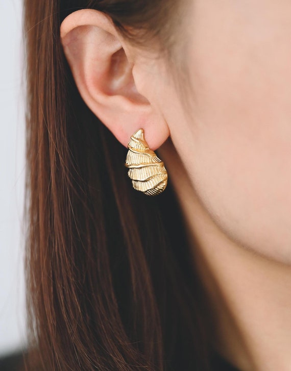 Stück Gold Silber Ton Muschel Ohrringe, moderne Ohrringe, Mode