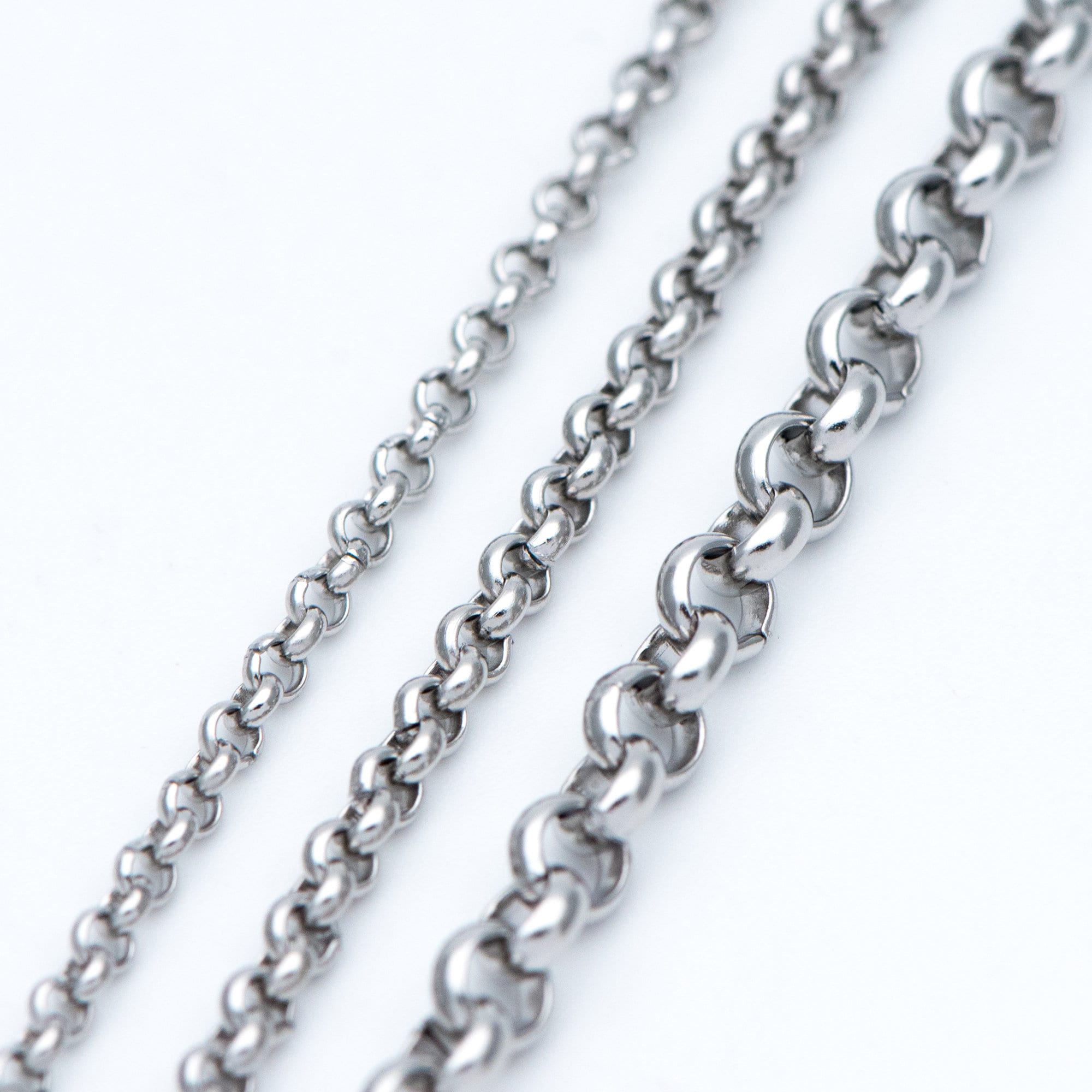 Stainless Steel Chains 2/ 2.5/ 4mmround Cable Link Chains Etsy Canada