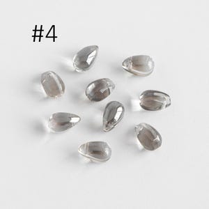 Glasdroppspärlor 9 x 6 mm, Droppformade kristallpärlor, (GM-032) / 50 pärlor #4