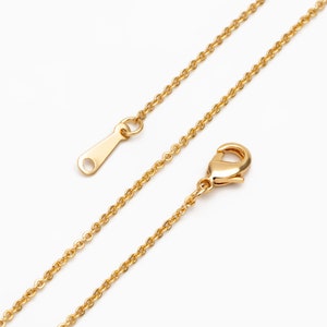 Gold / Silber Ton Zierliche Kabel Ketten, 18K Gold / rhodinierte Messing Halskette, 18 Zoll verstellbar, bereit zu tragen (#LK-483)