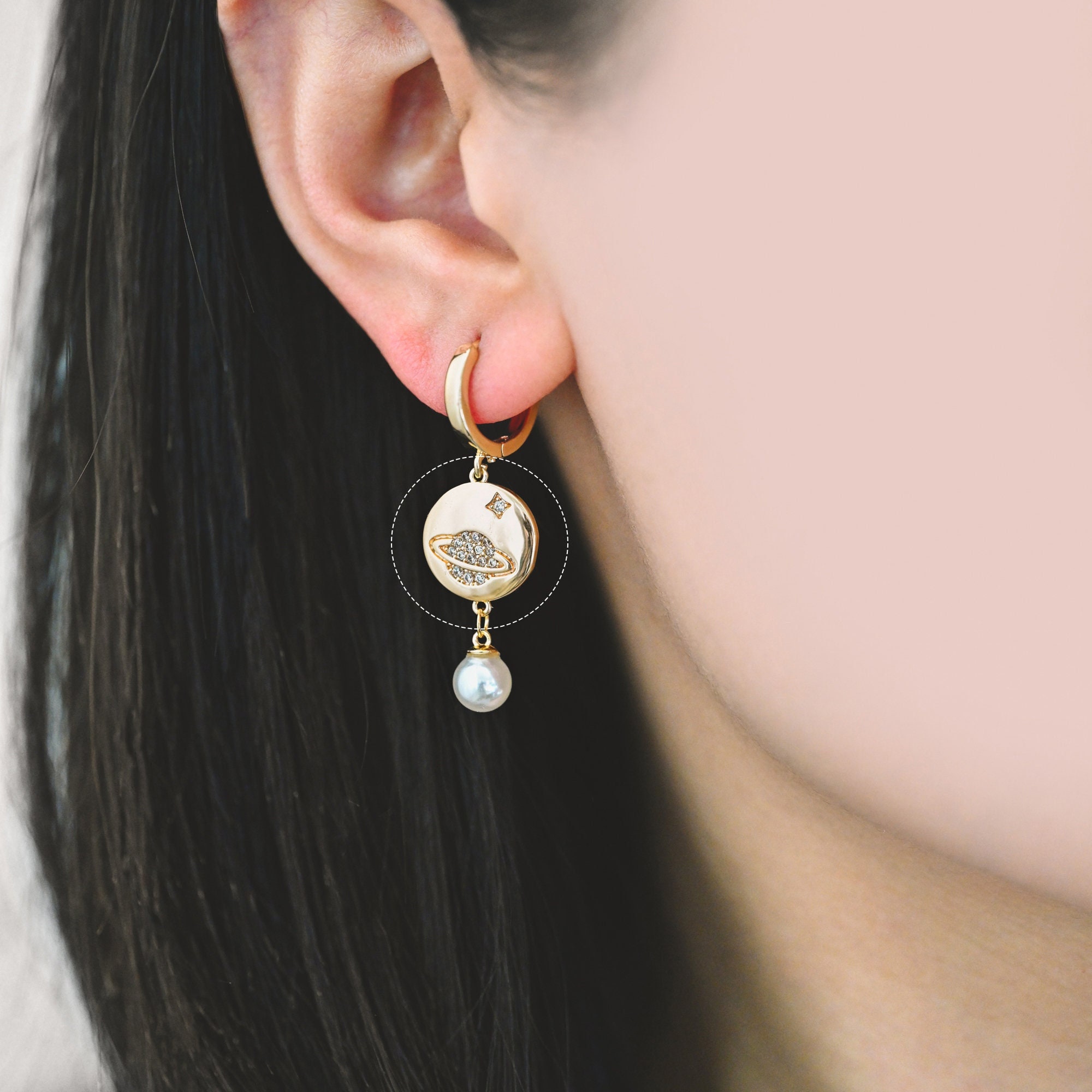 10pcs CZ Pave Gold Coin Connectors 16x13mm, 18K Gold Plated Brass