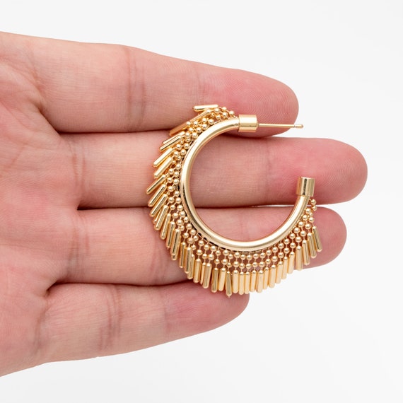 アクセサリー ER HOOP EARRING S Gold Stella Hoop Earrings