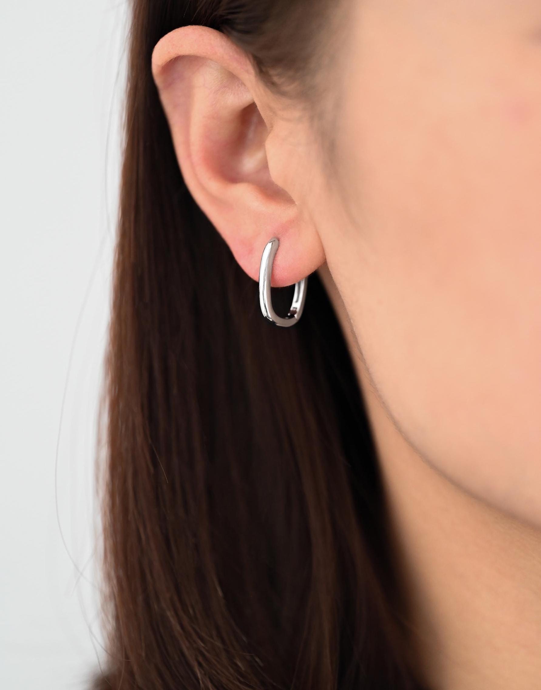 アクセサリー Engraved Hoop Earring (Single) Engraved Hoop Earrings | Hyo Silver