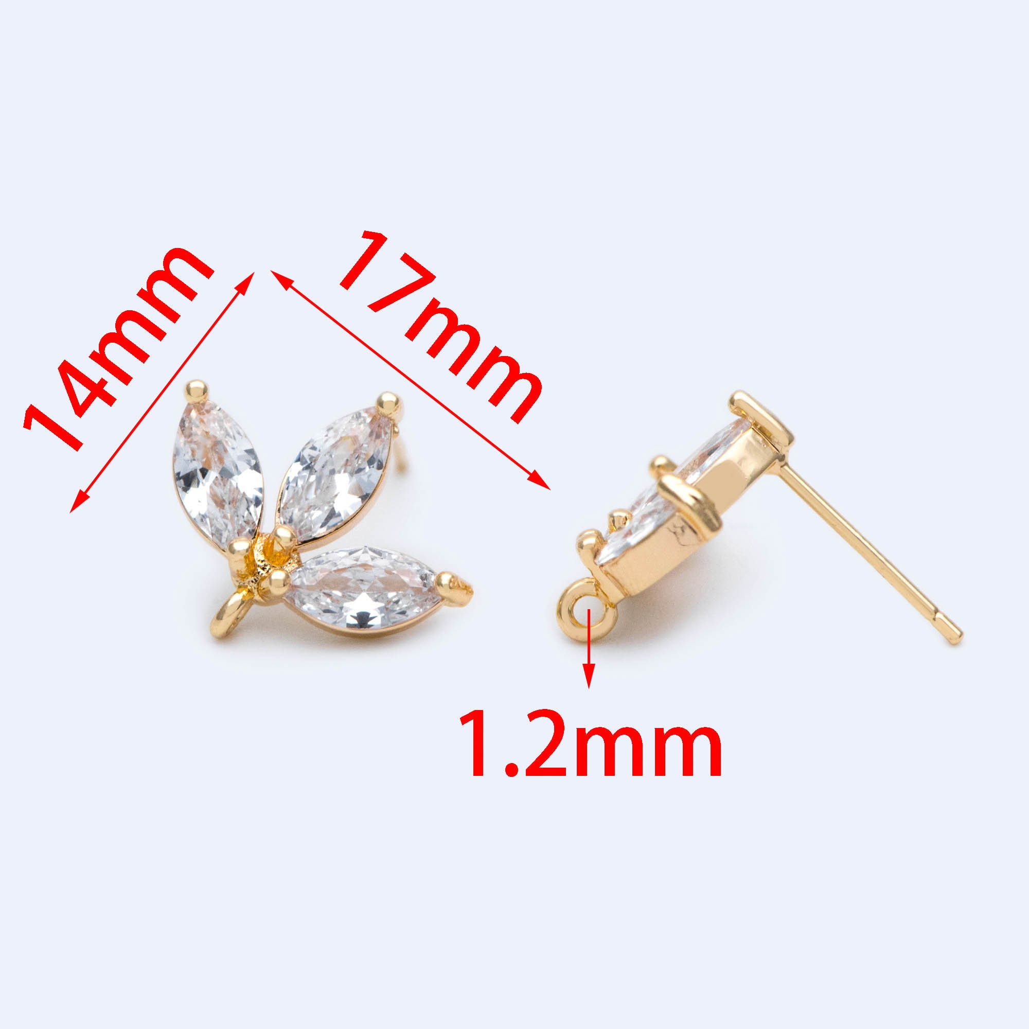 Orecchini A Chiodo Dew In Argento 925 A Forma Di Foglia Con Zirconi Cubici Pavé - Gioiello Donna Elegante, Regalo Con Confezione - 5