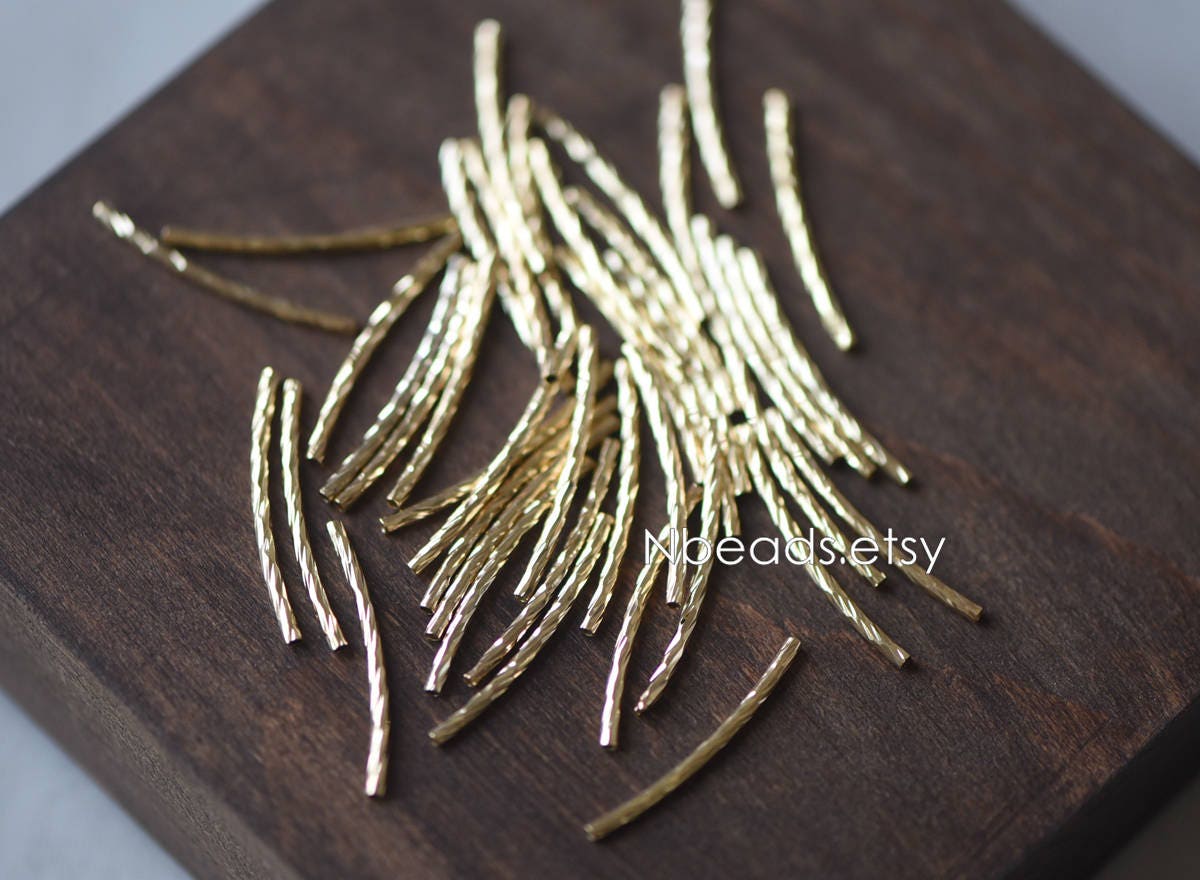 20pcs-gold-plated-brass-curved-tube-beads-25x1-5mm-metal-bar-etsy