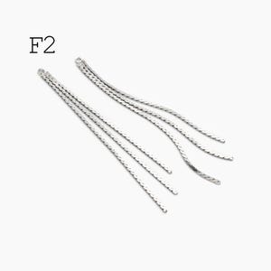 4pcs Chain Tassel Charms, Gold/ Rhodium plated Brass, Tassel Earring Components (GB-3523) #F2