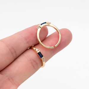 4pcs Blue CZ Ring, Modern Style Ring, Fashion Ring, Dainty Ring, Adjustable Ring GB-3859 image 5