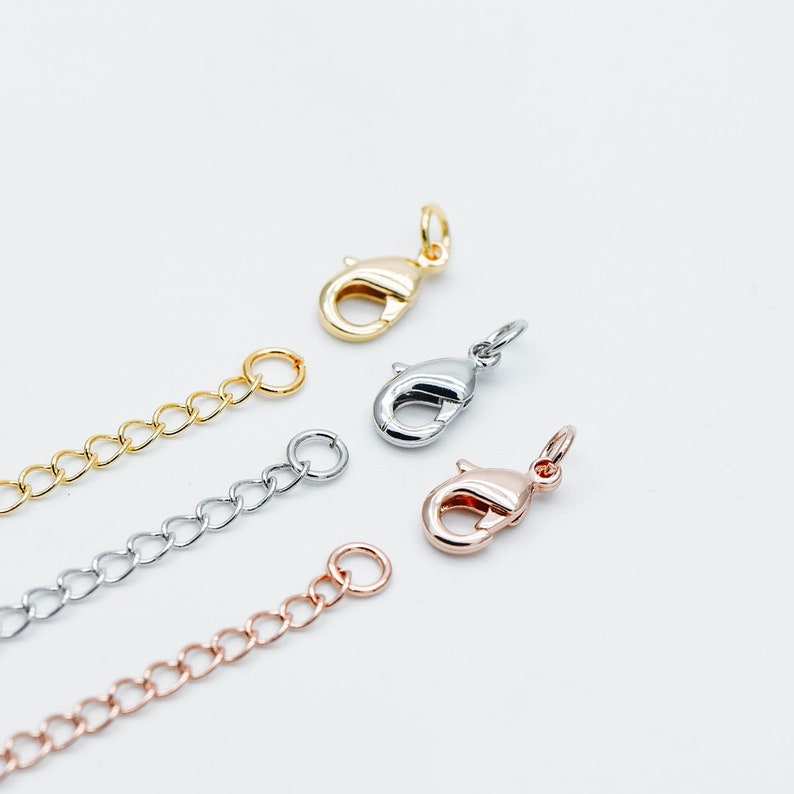 10pcs Lobster Claw Clasps With Extender Chain 70mm Gold/ Etsy