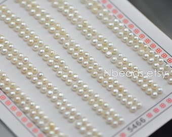 Half-Drilled Freshwater Button Pearls, 2.5-10mm Multi Sizes, Half Pearl Cabochons for Earring Studs -(PL12)