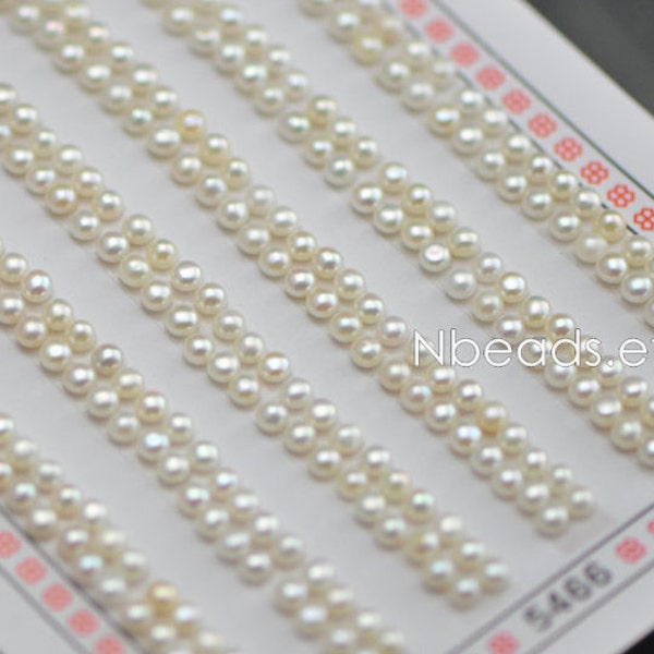 Half-Drilled Freshwater Button Pearls, 2.5-10mm Multi Sizes, Half Pearl Cabochons for Earring Studs -(PL12)