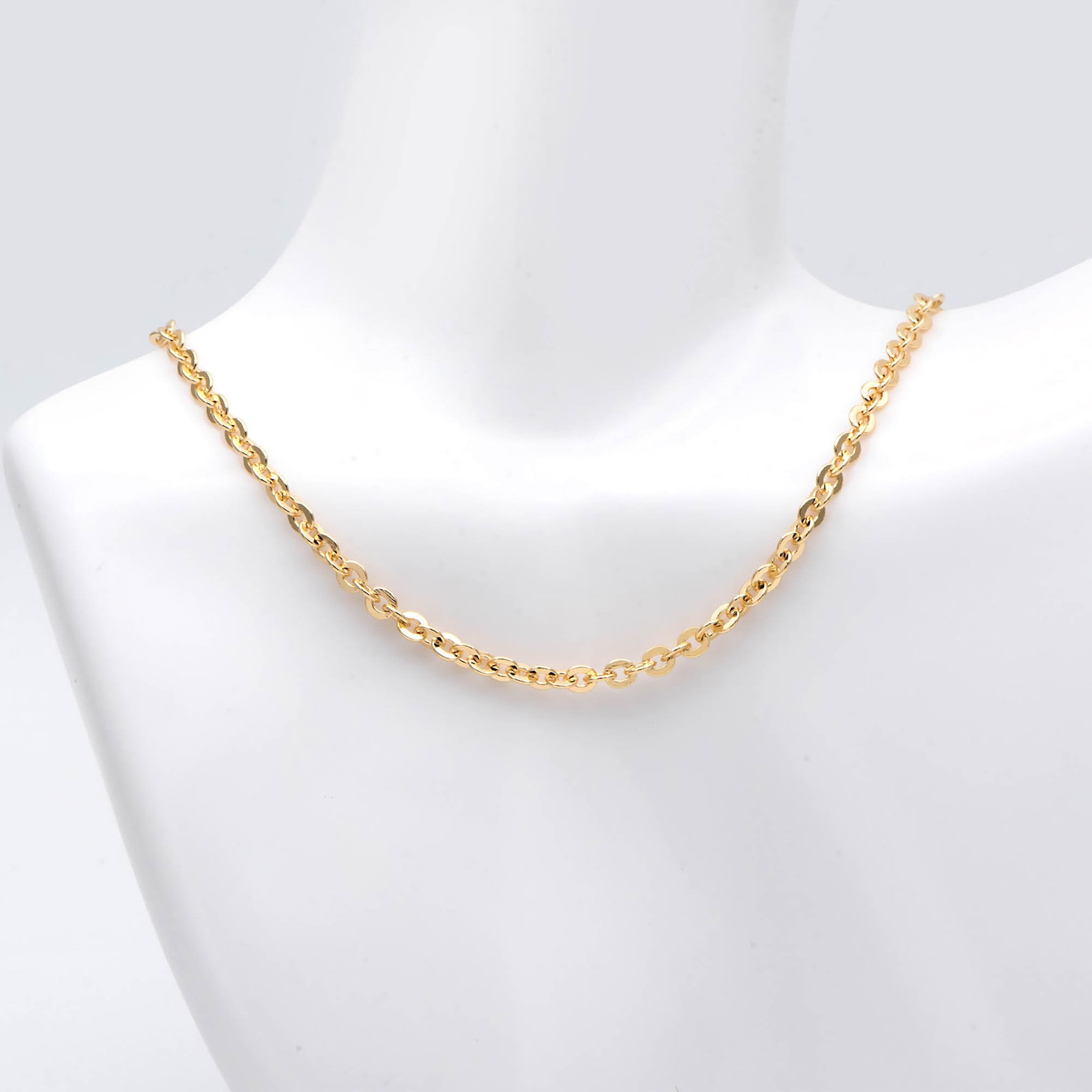 Gold Plated Brass Chains 3.3mm Round Cable Linked Chains DIY Etsy