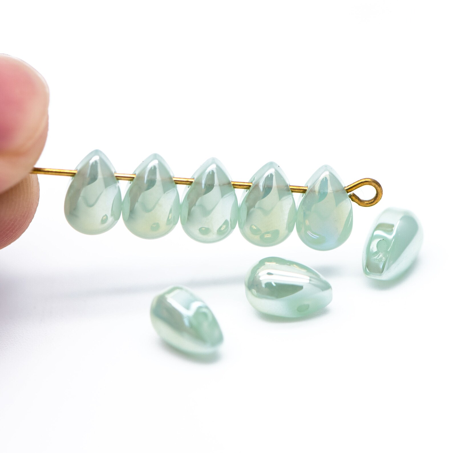 Glass Teardrop Beads 9x6mm Tear Drop Crystal Pear Beads Etsy