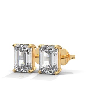 2.00 Ct Emerald Cut Lab Grown Diamond Stud Earrings,Diamond Studs for Women, VS/VVS Sustainable Earrings,Classic Studs for Weddings & Gifts