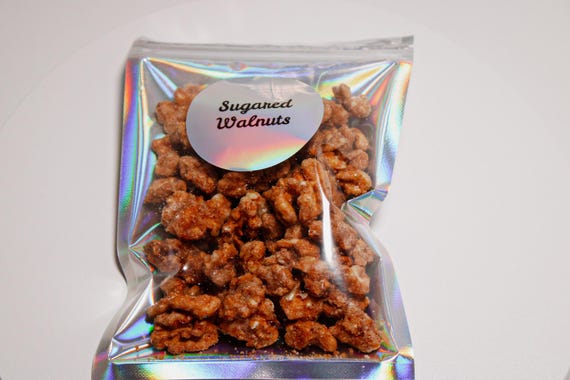 Delicious, Homemade, Old Fashioned, Sugared Walnuts.  2 OZ Bags