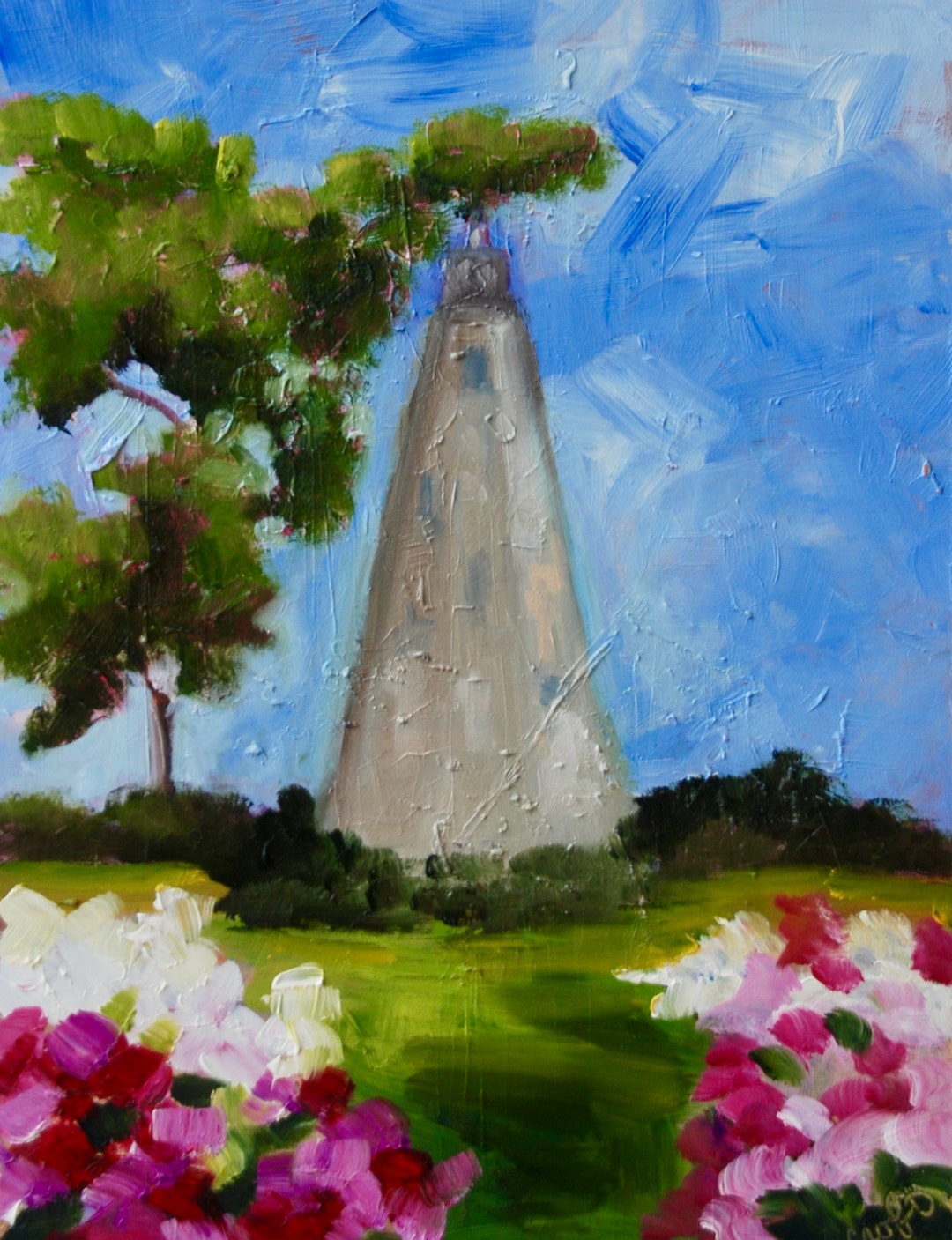 Bald Head Island Art old Baldy Modern Impressionist Original Oil