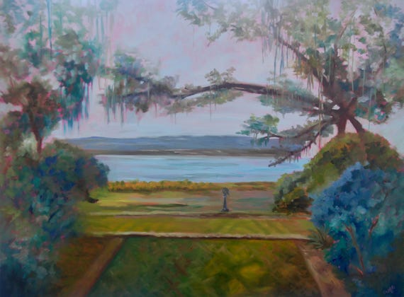 Giclee - Many Sizes - Frame Options - Marsh of Original Modern Impressionist Oil Painting by Rebecca Croft Studios