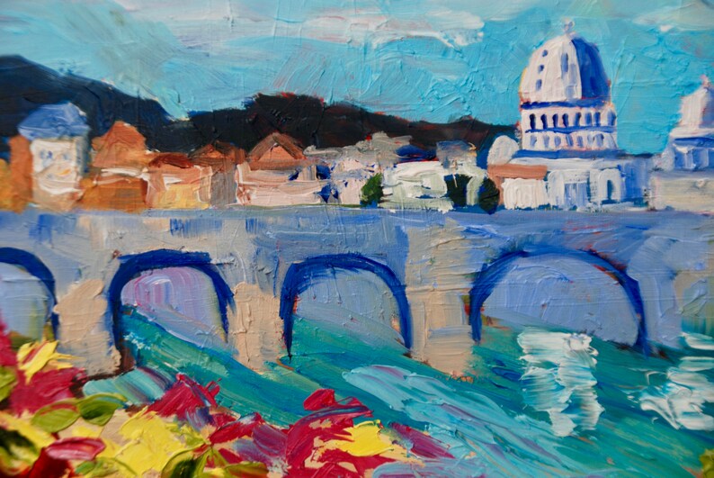 Florence Italy Art Wall Art Home Decor Modern Impressionist | Etsy