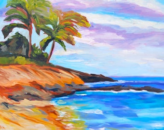 PRINT - Many Sizes - of Kauai Hawaii Painting from Original Impressionist Oil Painting by Rebecca Croft