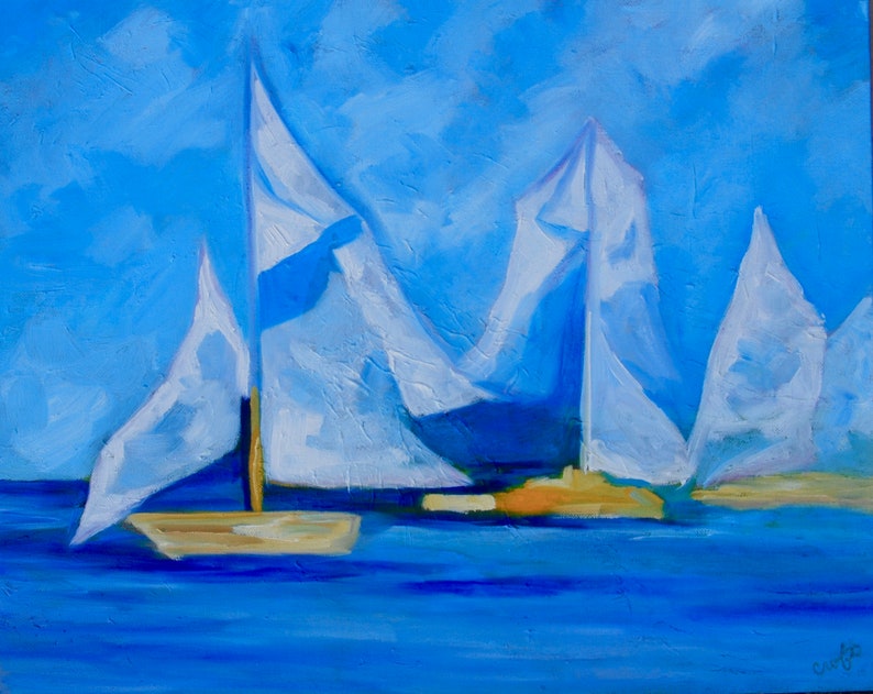 Boat Landscape Sailboat Wall Art Beach House Coastal Decor - Sailboat Wall Artwork Boat Landscape Sailboat Wall Art Beach House Coastal Decor - Sailboat Wall Artwork