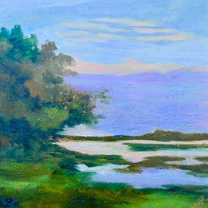 Giclee - Viele Größen - Rahmenoptionen - Marsh of Original modernes impressionistisches Ölgemälde von Rebecca Croft Studios