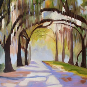 Gerahmtes GICLEE 30 x 40 Sumpf modernes South Carolina Kiawah Island Low Country Landschaftsölgemälde durch Rebecca Croft Studios