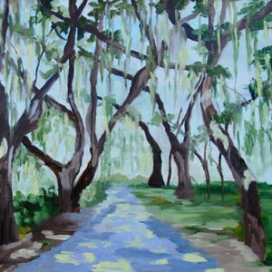 20 x 24 Impressionist Marsh South Carolina Original Oil Landscape Painting by Rebecca Croft Studios