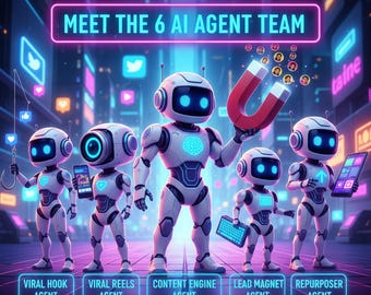 Viral Hooks for Instagram Reels and TikTok, AI Content Creator System, Captions & Post Ideas Planner
