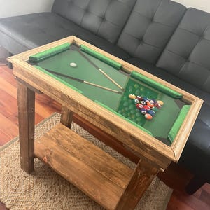 Epoxy Pool Table End Table