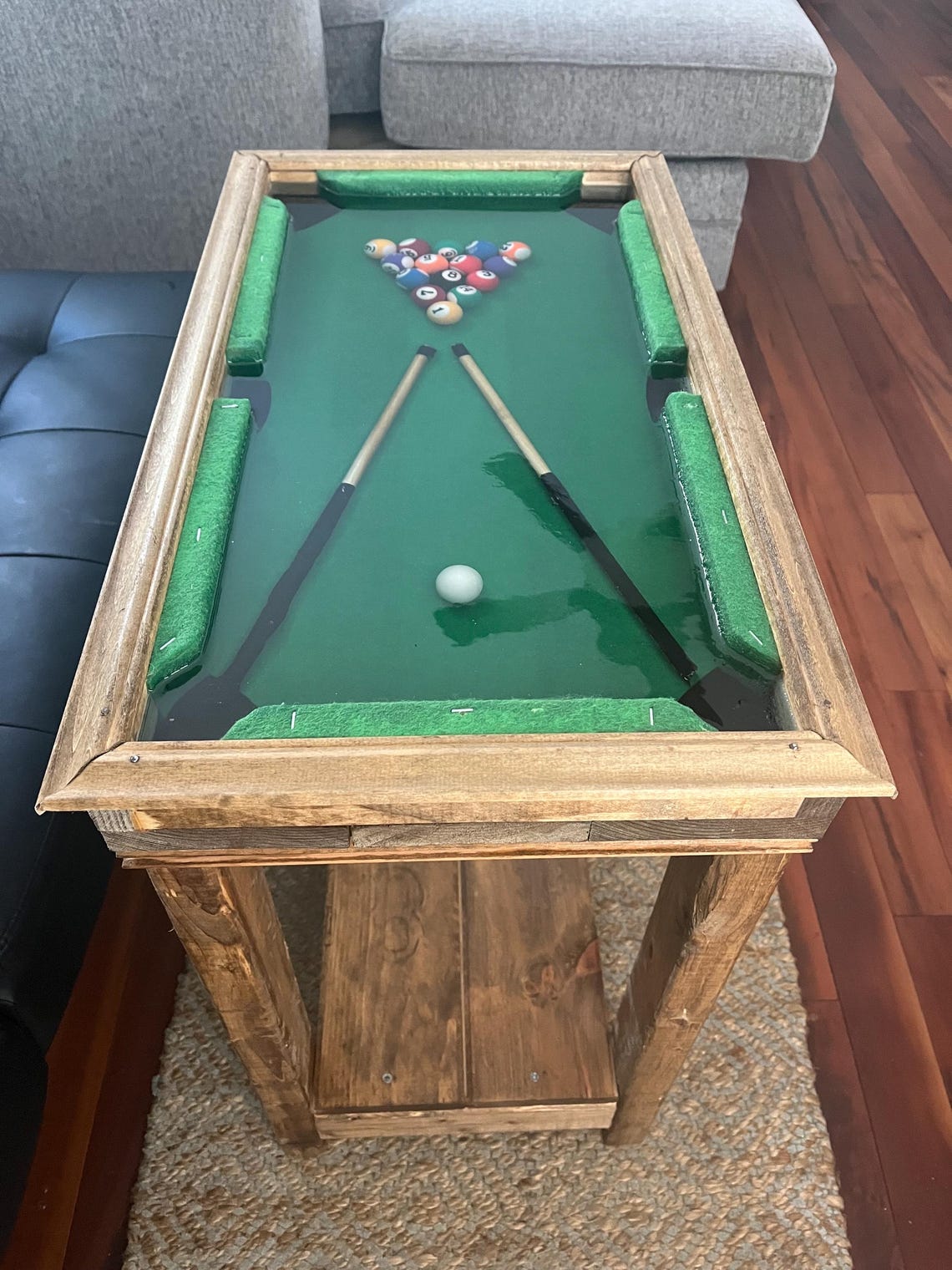 Epoxy Pool Table End Table - Etsy