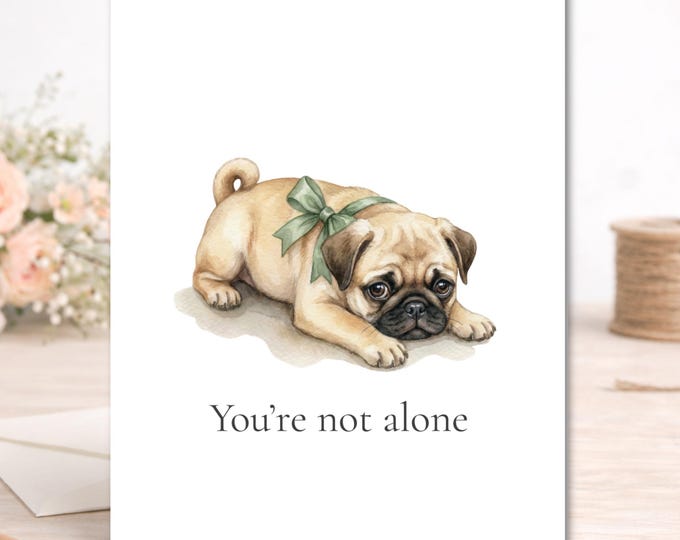 Puppy Support Card – Gentle Encouragement, Mental Health Greeting