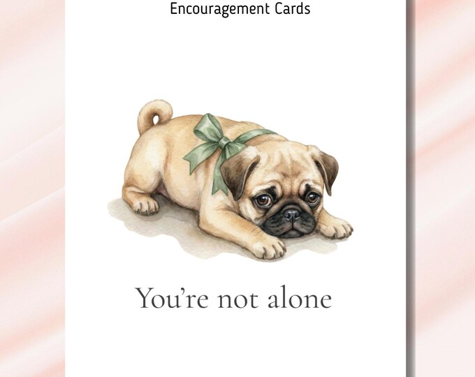 Puppy Encouragement Card – Thinking of You, Mental Health Note
