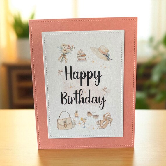 Coral Watercolor Birthday Card: Chic Handmade Greeting