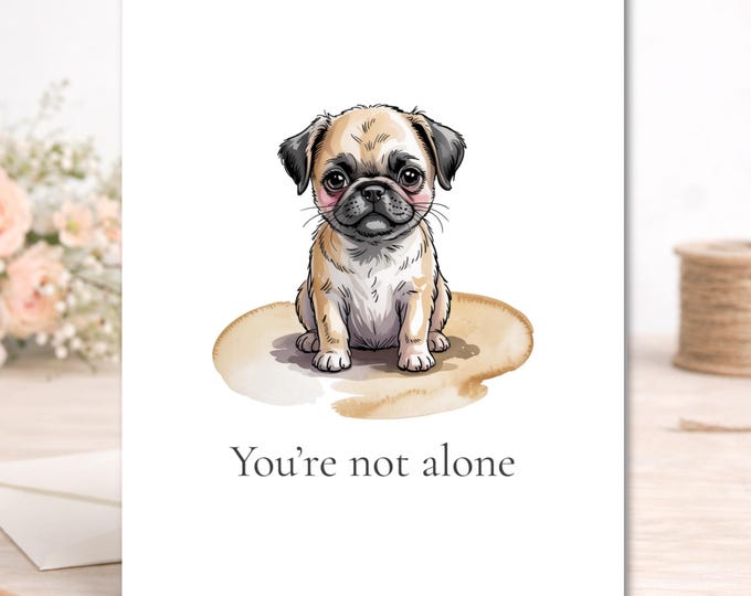 Puppy Encouragement Card – Thinking of You & Support