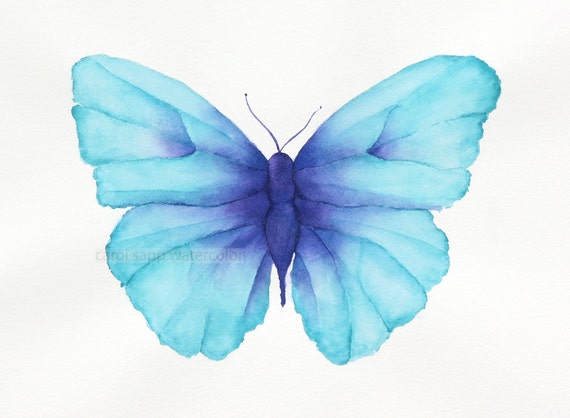 Designart Mt13309–12–28 aquarelle Papillons sur blanc – Floral